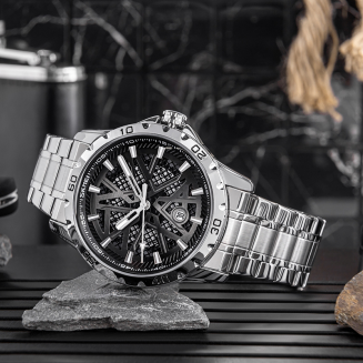 Zegarek Męski Skmei 9337SIBK + BOX - 5