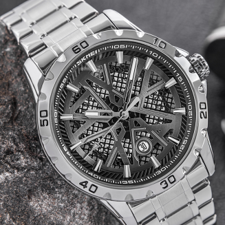 Zegarek Męski Skmei 9337SIBK + BOX - 4