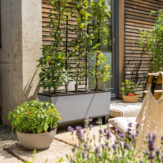 Donica Lechuza Trio Stone 30 szary kamienny - 7