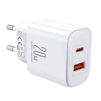 Ładowarka sieciowa Joyroom JR-TCF05, 20W + kabel C to L 1m (biała) - 2