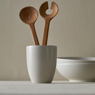 Zestaw łyżek do sałaty Bitz Oak 24 cm - 2