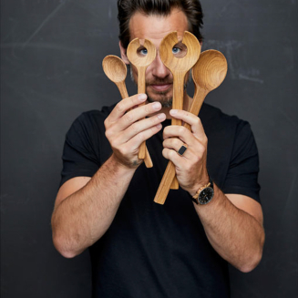 Bitz Oak salad spoon set 24 cm - 7