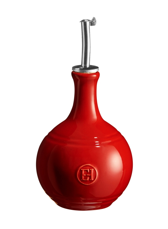 Emile Henry red vinegar bottle