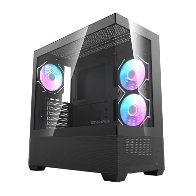  DARKFLASH DS900 AIR computer case + 6 ARGB fans (black)