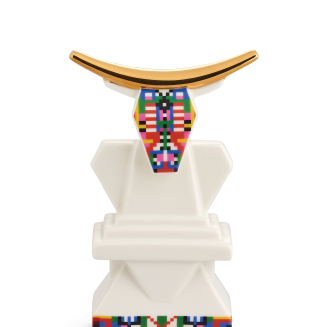  Alessi Holyhedrics Cow porcelain figurine - 2