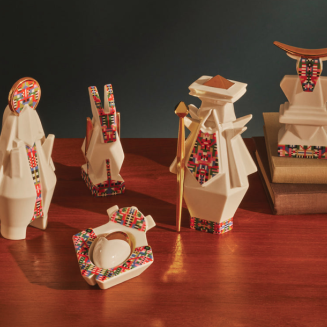 Figurka z porcelany Alessi Holyhedrics Cow - 4