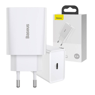 Ładowarka sieciowa Baseus Speed Mini Quick Charger, USB-C, PD, 3A, 20W (biała) - 12