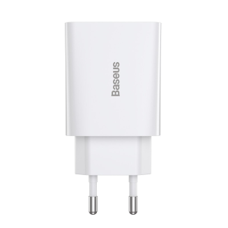 Ładowarka sieciowa Baseus Speed Mini Quick Charger, USB-C, PD, 3A, 20W (biała) - 6
