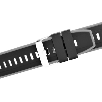 Pasek silikonowy CZARNO-SZARY U22-20-5 - 3