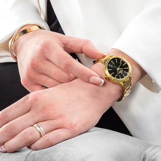 Zegarek Damski Giewont Sapphire Złoto Czarny GW2720-B3 - 6