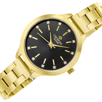 Zegarek Damski Giewont Sapphire Złoto Czarny GW2720-B3 - 3