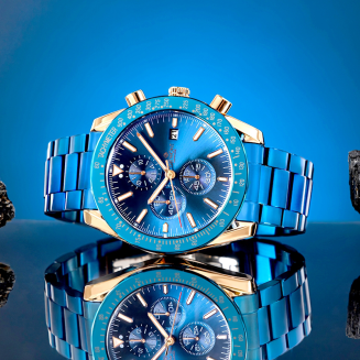 Zegarek Męski Giewont Chronograph Sapphire Niebiesko Miedziany GW8720-B5 - 5