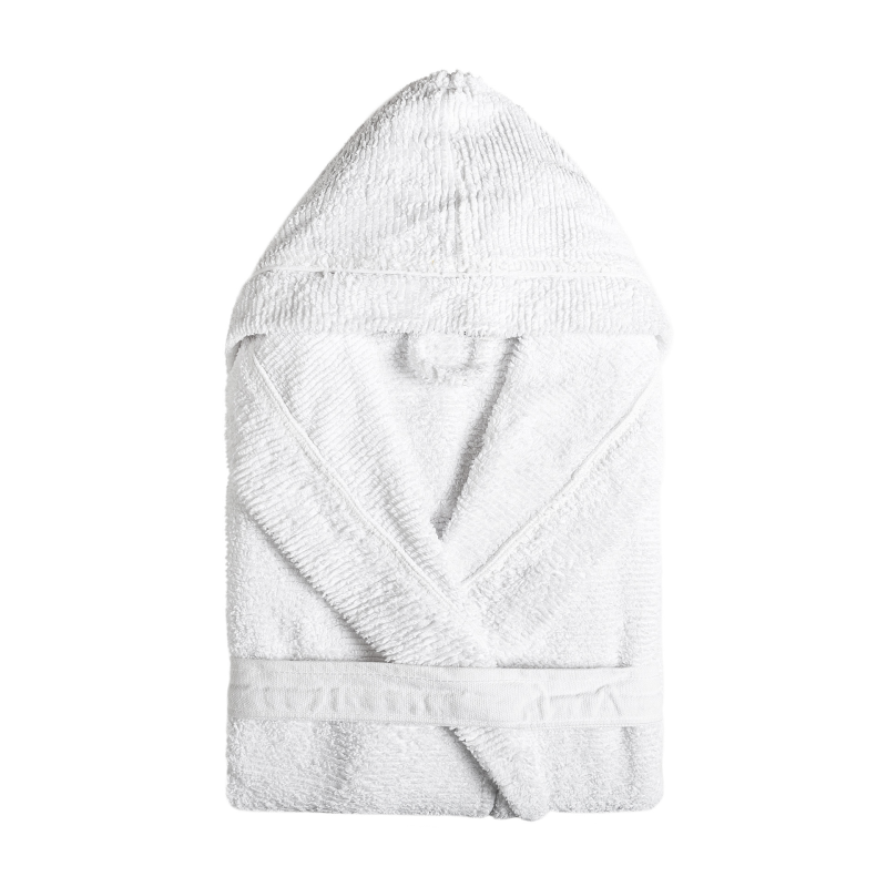 Szlafrok z kapturem Sorema Ribbon White