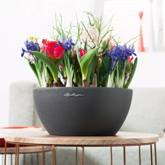  Lechuza Cubeto Stone flowerpot 30 graphite black - 5
