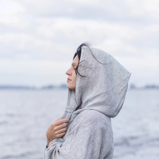 Szlafrok z kapturem Lapuan Kankurit Kaste grey L - 5