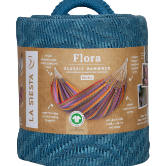 Hamak La Siesta Flora Organic Blue Zebra Double - 4