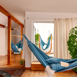  La Siesta Flora blue double hammock - 3