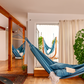 Hamak La Siesta Flora Organic Blue Zebra Double - 3