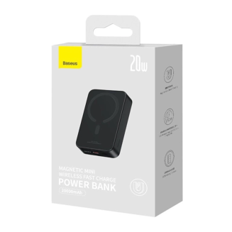 Powerbank magnetyczny Baseus Magnetic Mini 20000mAh, USB-C 20W MagSafe (czarny) - 8