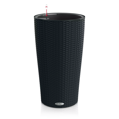 Donica Lechuza Cilindro Cottage 23 | 32 grafitowy czarny