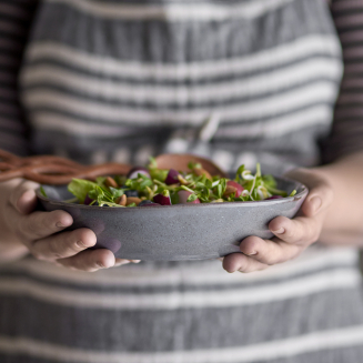 Zestaw porcelany obiadowy Bloomingville Sandrine Grey 12 szt. - 2