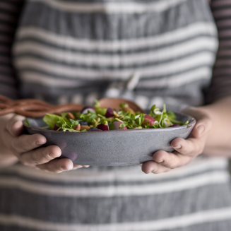 Zestaw porcelany obiadowy Bloomingville Sandrine Grey 12 szt. - 2