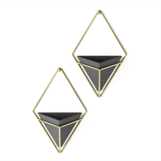 Doniczka ścienna Umbra Trigg Black-Brass Small 2 szt. - 2