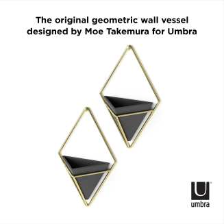 Doniczka ścienna Umbra Trigg Black-Brass Small 2 szt. - 7