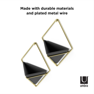 Doniczka ścienna Umbra Trigg Black-Brass Small 2 szt. - 8