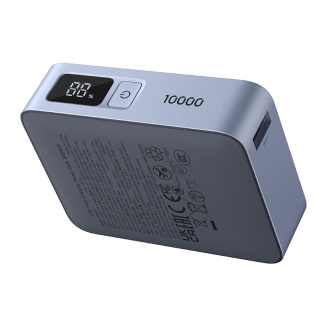 Powerbank 10000mAh Ugreen PB584, USB + USB-C, 33W, wbudowany kabel (szary) - 3