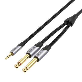 Kabel audio mini jack 3.5mm do 2x jack 6.35mm męski Vention BARHL 10m - 3