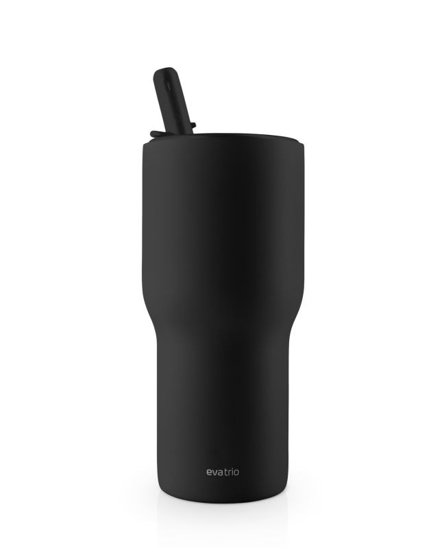 Kubek termiczny ze słomką Eva Solo Sip'n'Go 600 ml Black | CENA SPECJALNA