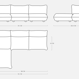 Sofa narożna Fatboy Sumo Corner Sofa Mingle Marble - 6