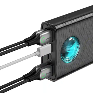 Powerbank BASEUS Amblight 30000mAh 65W 4xUSB USB-C (czarny) - 4