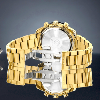 Zegarek Męski Giewont Chronograph Sapphire Złoto Czarny GW8720-B4 - 6