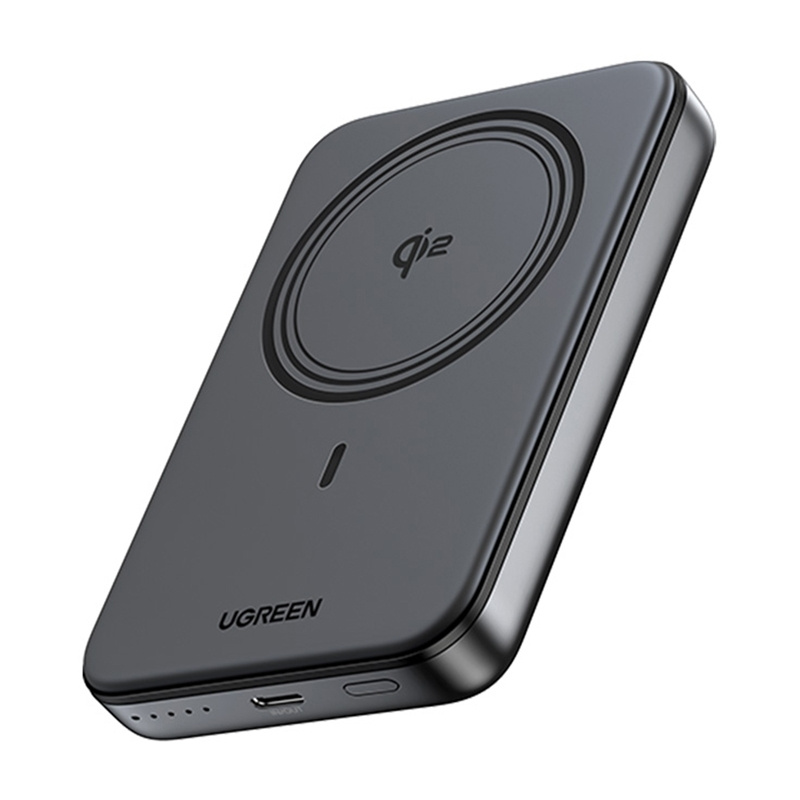Powerbank magnetyczny 10000mAh Ugreen PB763, Qi2, USB-C, 20W (czarny)