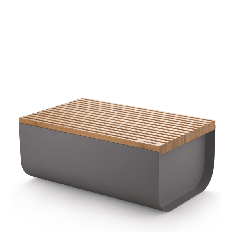 Alessi Mattina breadbox, dark gray