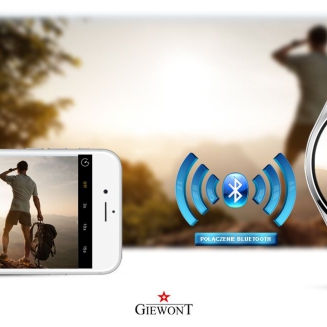 Smartwatch GIEWONT Vertex SmartCall GW450-4 Silver/Carbon Silikon - 11