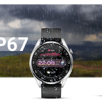 Smartwatch GIEWONT Vertex SmartCall GW450-4 Silver/Carbon Silikon - 14