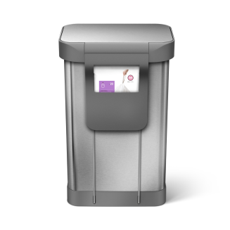 Kosz z kieszenią na worki Simplehuman 45l stalowy - 3