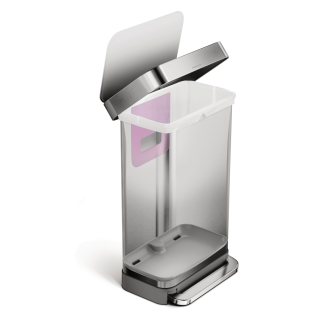 Kosz z kieszenią na worki Simplehuman 45l stalowy - 8