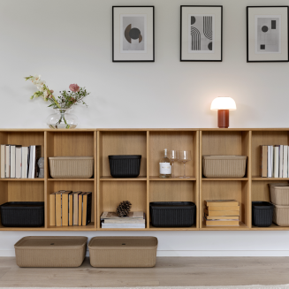  Set of 2 boxes Zone Denmark Pulp Natural Brown 48x32x15 cm - 2