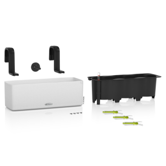 Donica Lechuza Balconissima 40 z uchwytem piaskowy brąz - 2