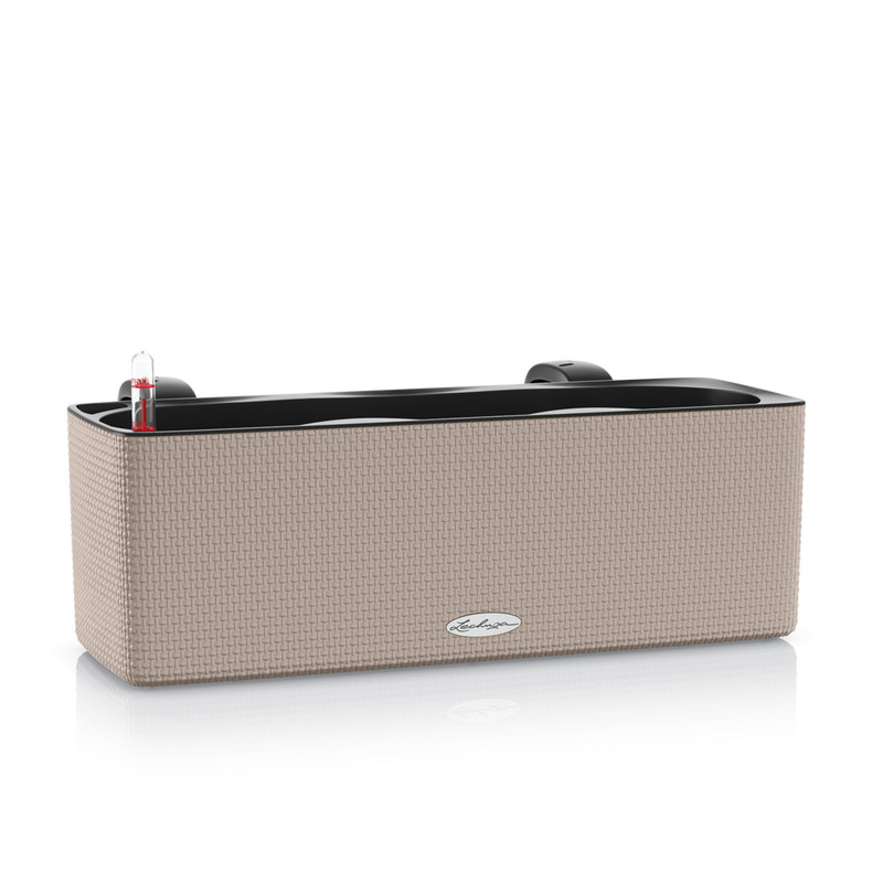 Donica Lechuza Balconissima 40 z uchwytem piaskowy brąz