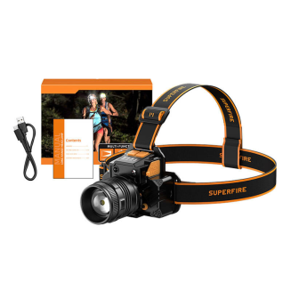 Latarka czołowa SUPERFIRE HL58 350lm USB - 2
