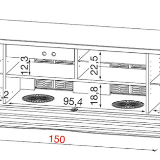 Stolik RTV Munari Modena 150x50x53cm 4 kolory - 12