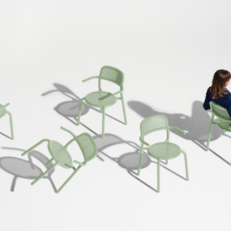 ZESTAW: Stół ogrodowy Fatboy Tavolo Toní + 4 x Fotel ogrodowy Fatboy Armchair Toní - 5