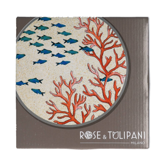 Rose&Tulipani | Podstawka okrągła z melaminy Sea Life rafa koralowa - 20 cm - 4