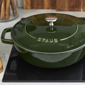  Deep stewing pan with lid Staub - 28 cm, Green - 4