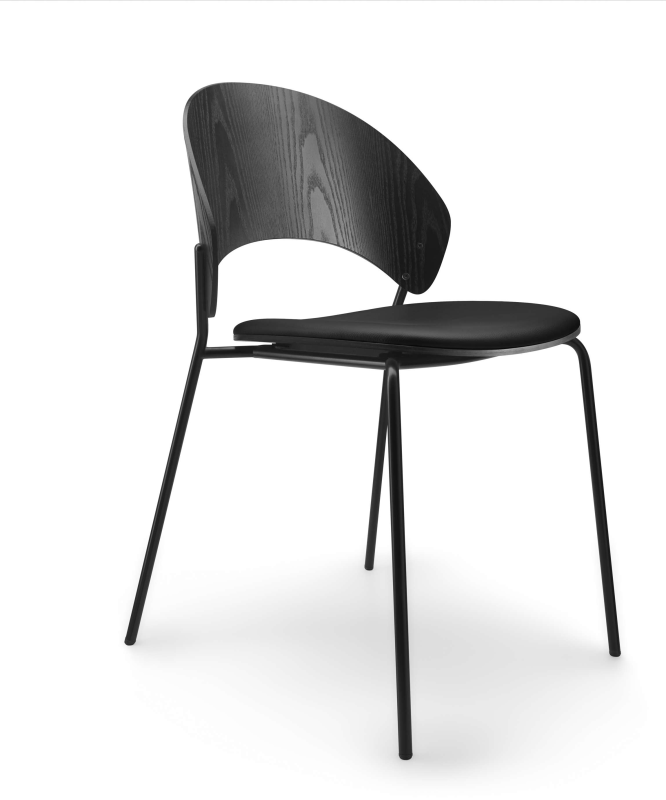  Eva Solo Dosina Chair, Black Oak & Black Leather